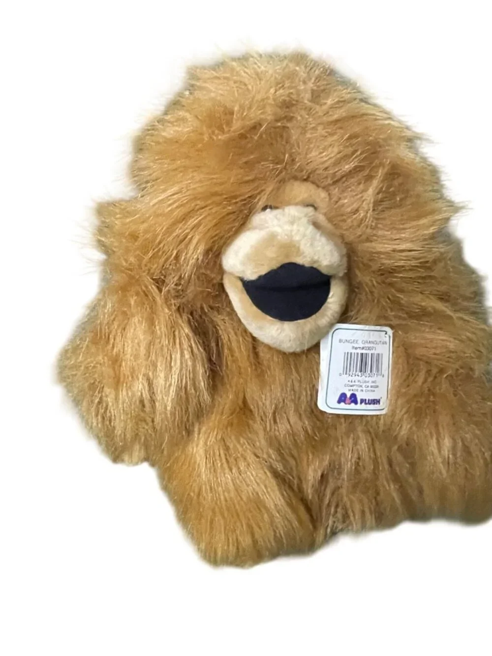 Vintage A&A Plush Bungee Orangutan Stuffed Animal Toy With Faux Fur Design
